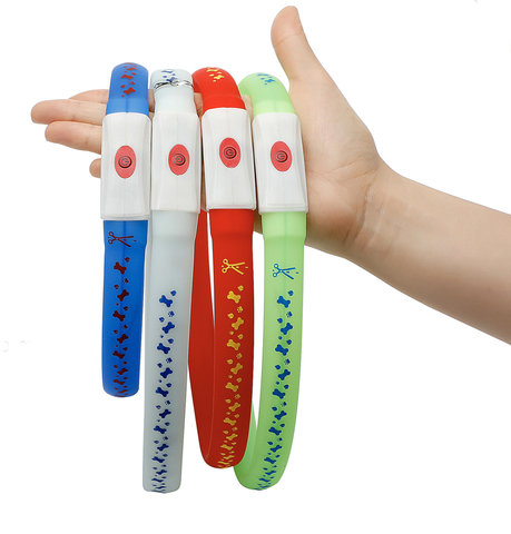 Double Lamp Flashing Light Pet Collar Rechargeable Pet Luminous Dog Collar